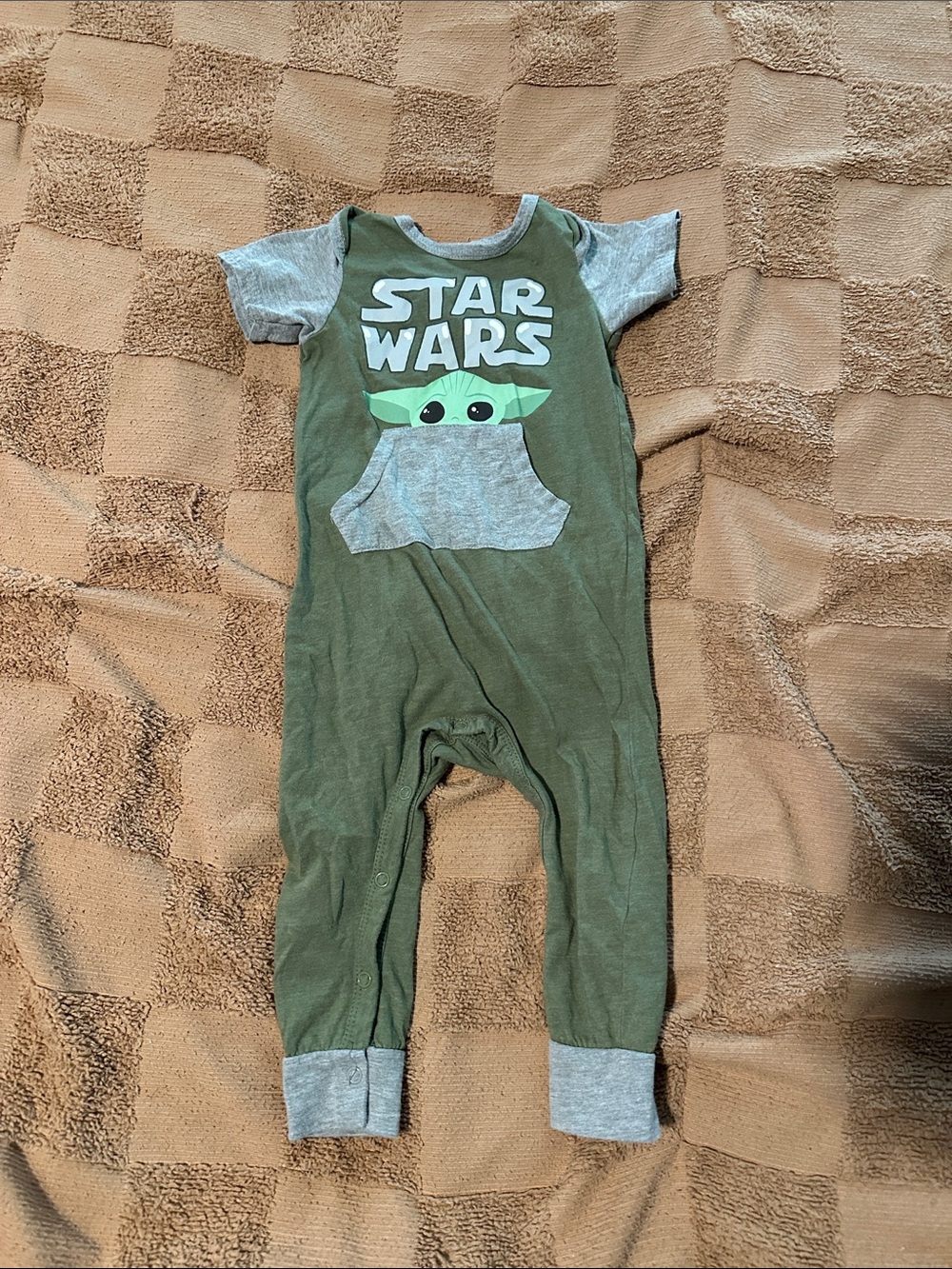 Star Wars Baby Yoda Green Short-Sleeve One-Piece